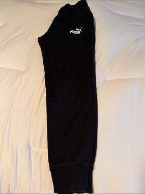 Puma Black Joggers with White Logo